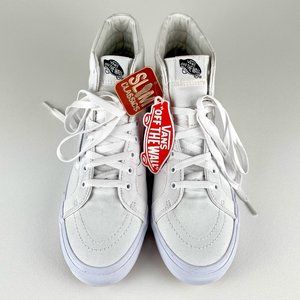 Vans SK8-HI SLIM White Canvas Shoes Men 9.5 / W 11